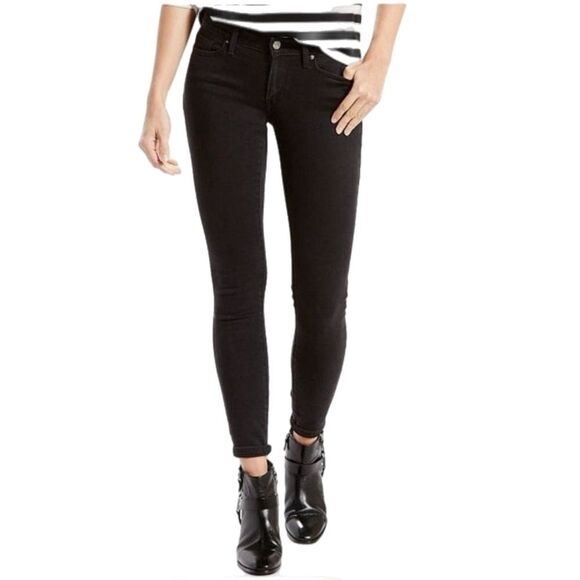 Levi's Black Legging Jeans Sleek Stretchy Fit Women’s 28. - Picture 1 of 14